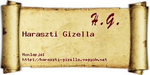 Haraszti Gizella névjegykártya